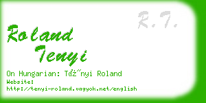 roland tenyi business card